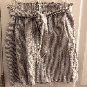 Seersucker Paper Bag Skirt